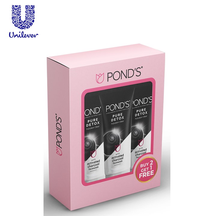 Ponds Pure Detox Facewash 100G (Buy 2 Get 1 Free) Image