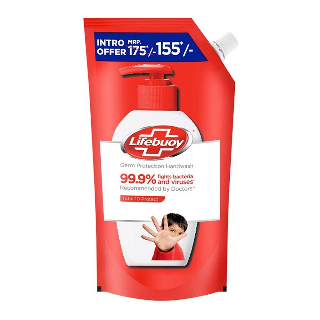 Lifebuoy Total 10 Active Naturol Germ Protection Handwash 675 ml (Free Lifebuoy Handwash 190ml) Image