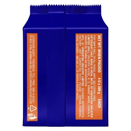Surf Excel Stain Remover Detergent Bar, 200g Pack of 4 Image