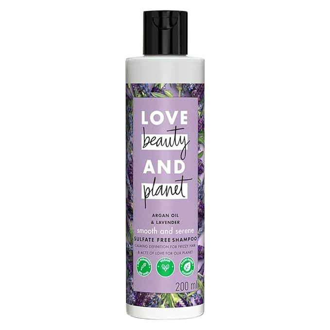 Love Beauty & Planet Argan Oil & Lavender Smooth & Serene shampoo 200ml Image