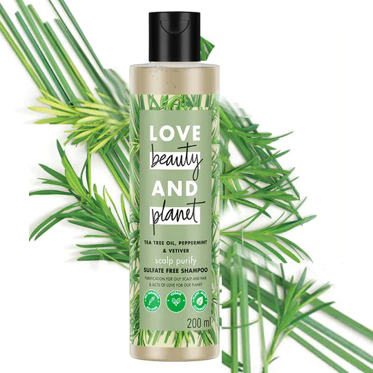 Love Beauty & Planet Tea Tree Oil & Vetiver Radical Refresher Shampoo 200ml Image