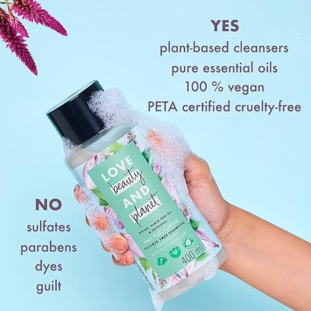 Love Beauty & Planet Onion Oil, Black Seed Oil & Patchouli Hairfall Control Shampoo 400ML Image