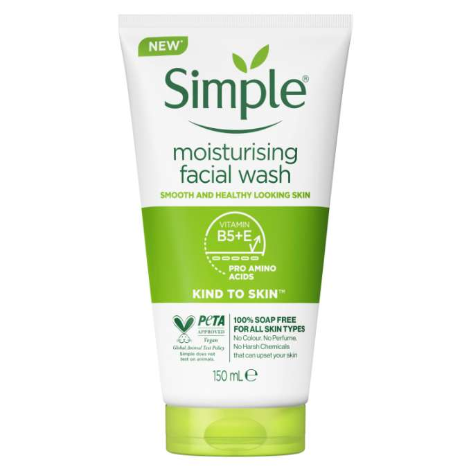 Simple Kind to Skin Moisturizing Facial Wash 150ml Image