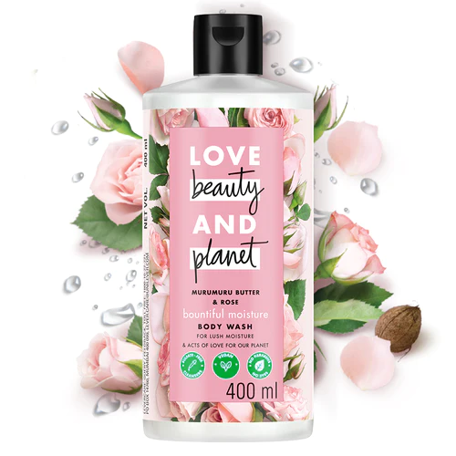 Love Beauty & Planet Murumuru Butter & Rose Bountiful Moisture Body Wash 400ml Image