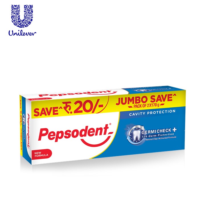 Pepsodent Germi Check Cavity Protection Toothpaste 170g - Pack Of 2 Image