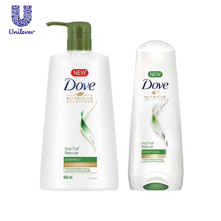 Dove Hairfall Rescue Shampoo 625 ml+ Conditioner 320 ml Combo Image