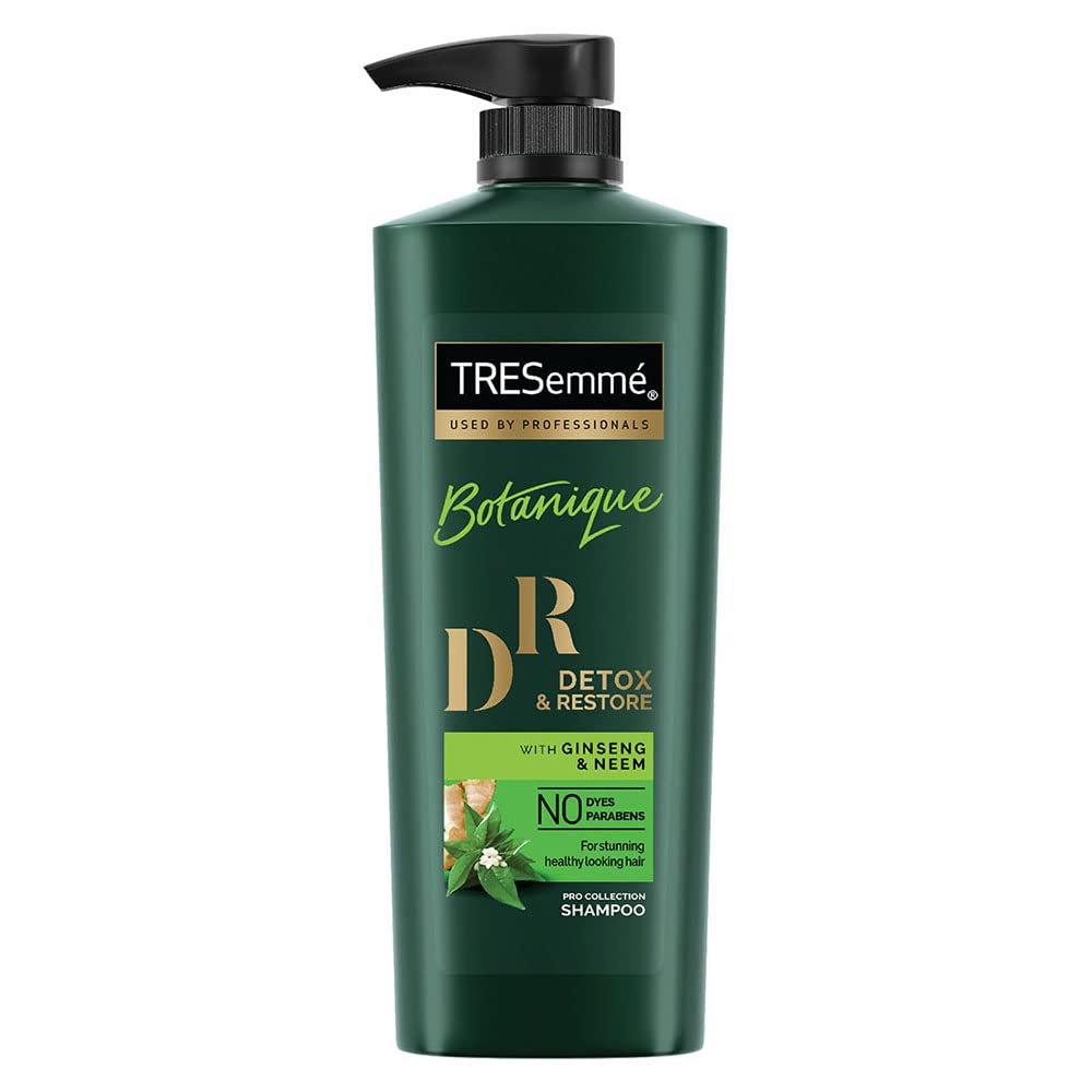 Tresemme Detox & Restore Shampoo, With Ginseng And Neem, No Dyes, No Parabens, Safe For Colour-Treated Hair, 580 ml Image