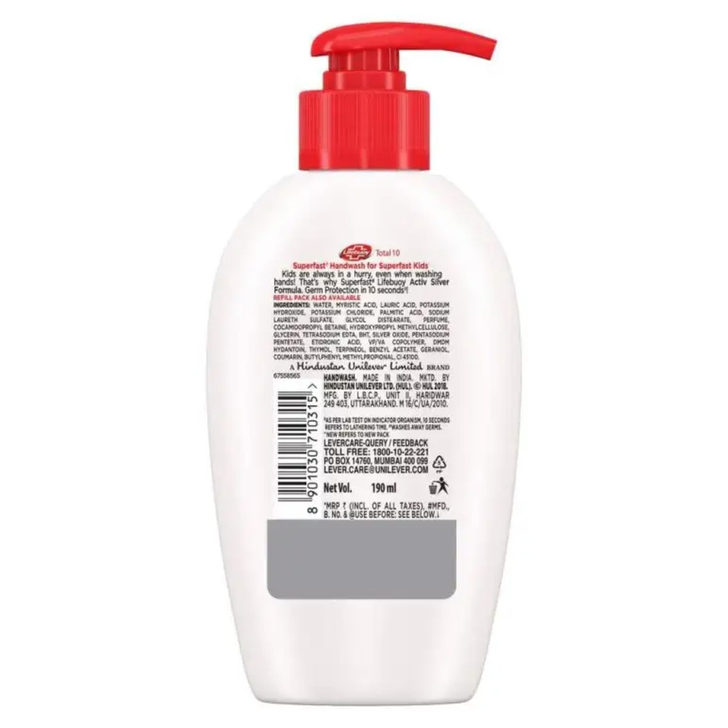 Lifebuoy Total 10 Protect Handwash 190ml Image