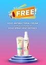 Dove Style + Care Smooth Shine Heat Protection Spray(Free Dove anti bacterial cream 75 ml) Image