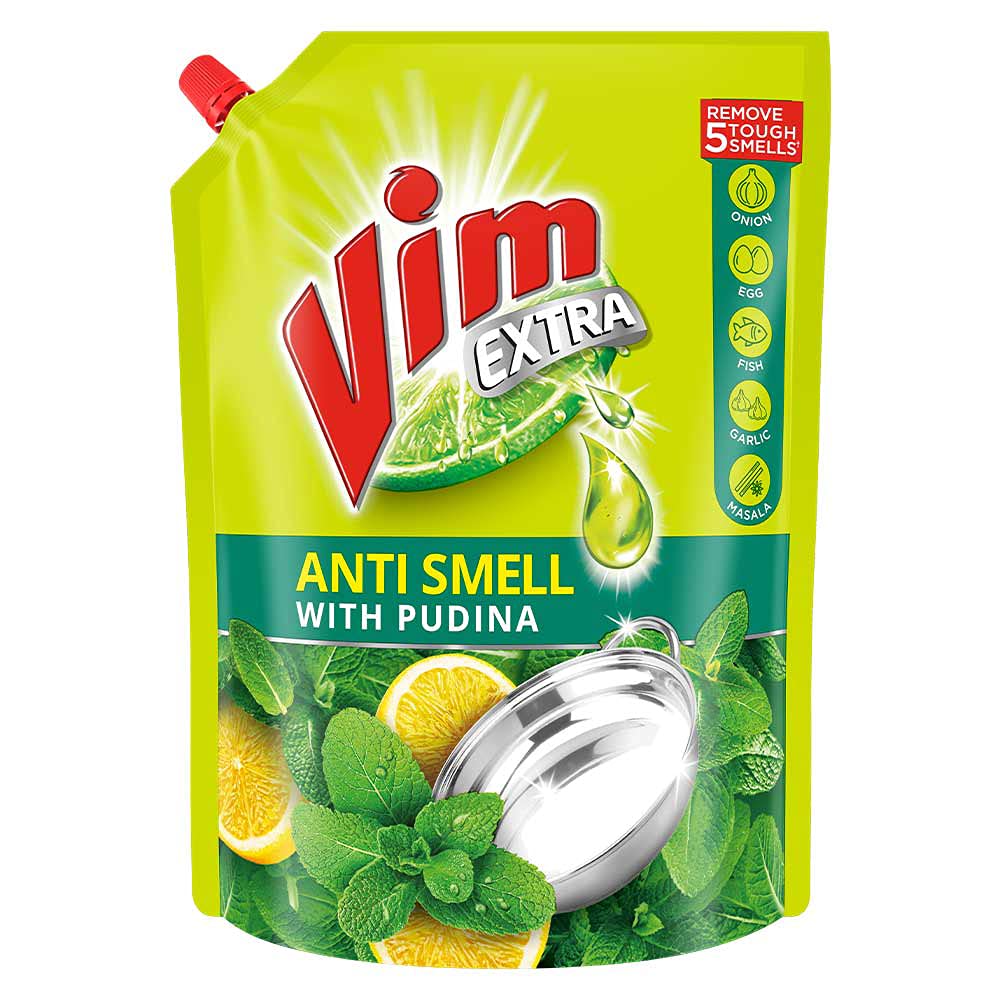 Vim Dishwash Anti Smell Liquid, Pudina, 2 Ltr Image