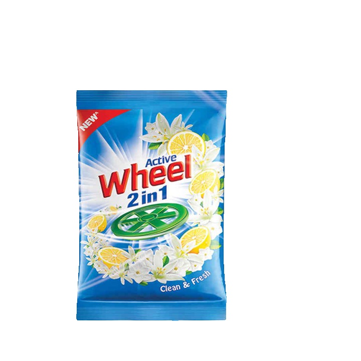Wheel Active Blue 2 in 1 Detergent Powder 1 Kg Image