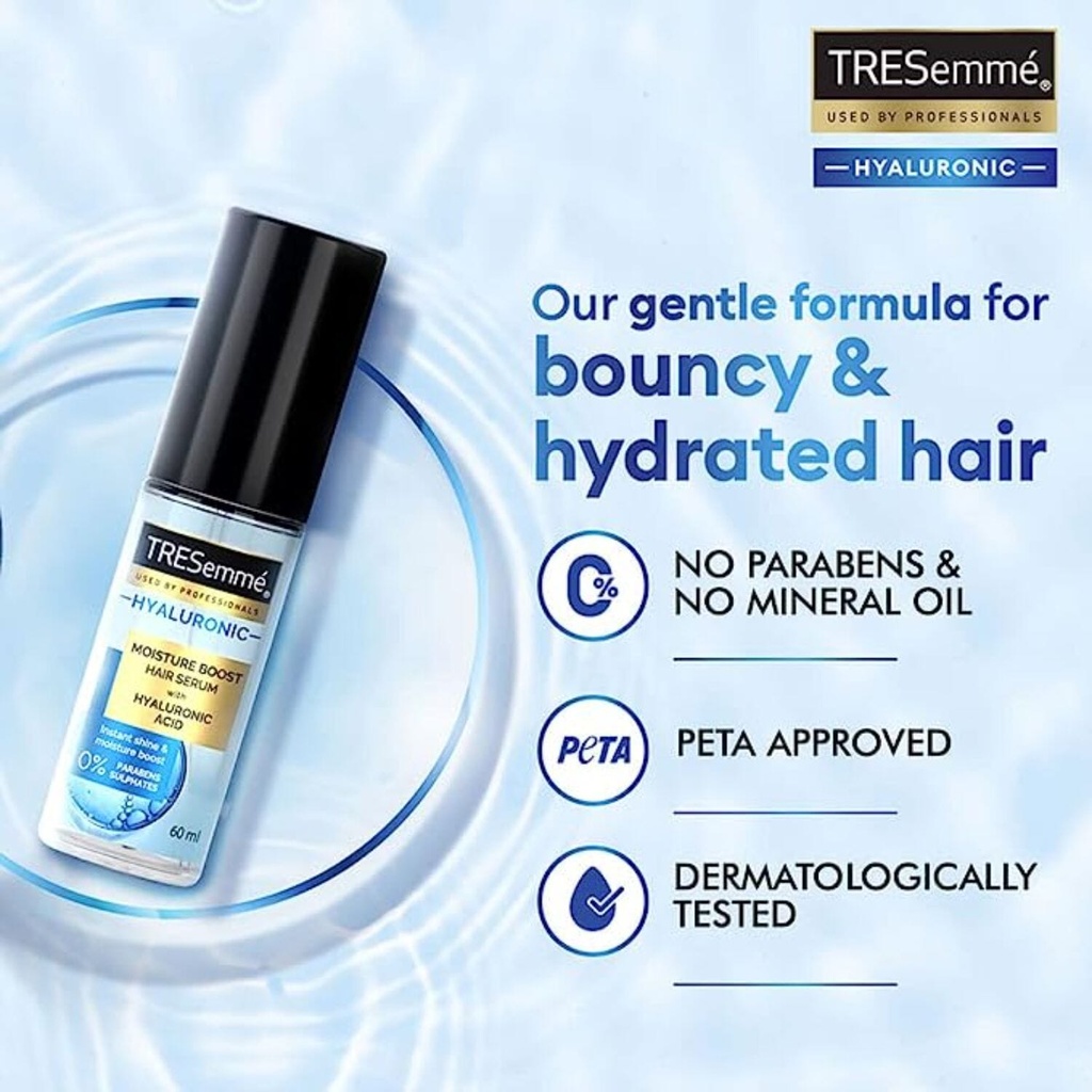 TRESemme Hyaluronic Moisture Boost Hair Serum with Hyaluronic Acid,60ml Image
