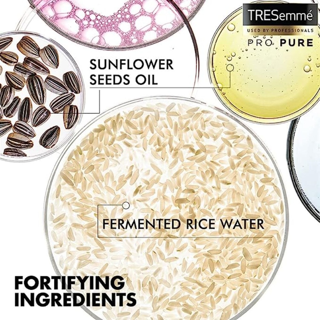 TRESemme Pro Pure Damage Recovery Mask, with Fermented Rice Water, Sulphate Free & Paraben Free, for Damaged Hair, 300 ml Image