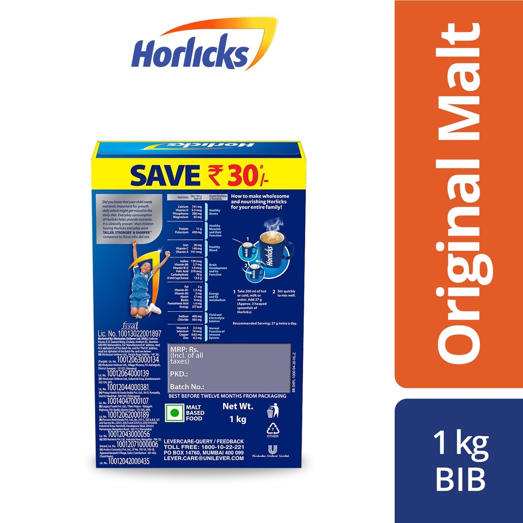 Horlicks Classic malt Refill 1 kg Image