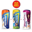 Holicks Family Bundle (Horlikcs 500 gm Jar + Junior Jar + Women Horlicks Jar) Image