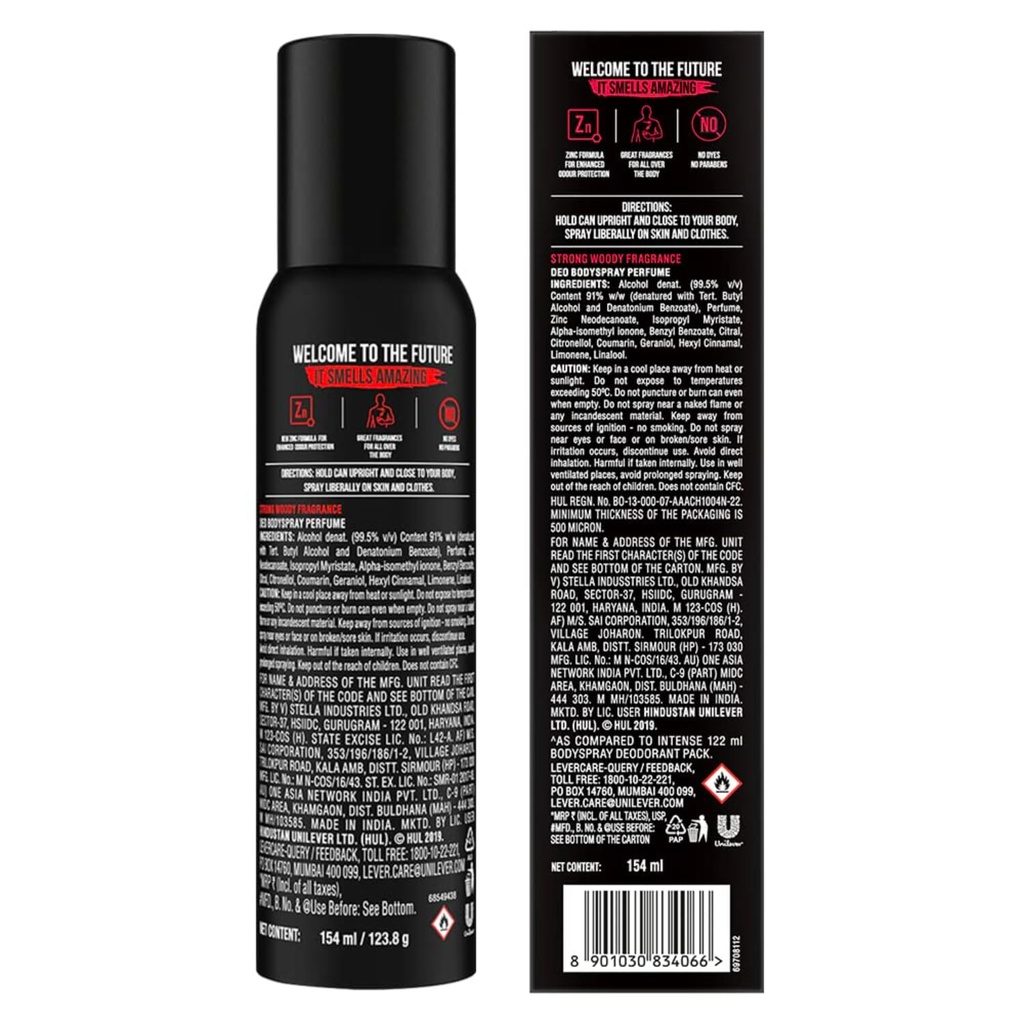 Axe Signature Intense Long Lasting No Gas Deodorant Bodyspray For Men 154 ml Image