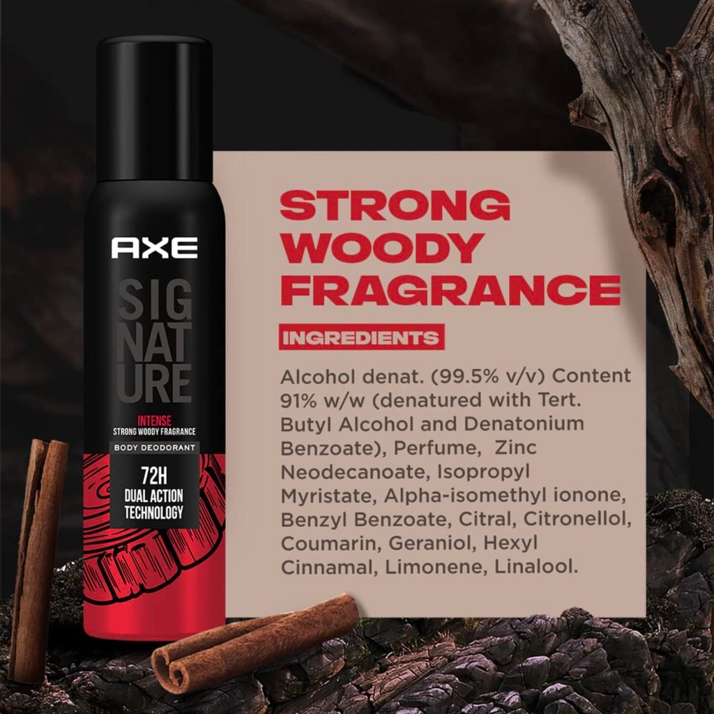 Axe Signature Intense Long Lasting No Gas Deodorant Bodyspray For Men 154 ml Image