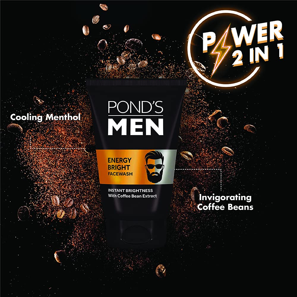 POND'S Men's Energy Bright Face Wash Coffee Beans Bright Skin, 50g Image