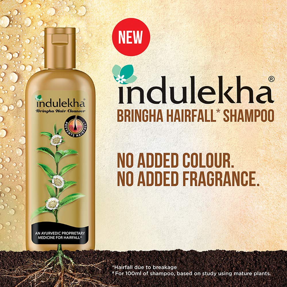 Indulekha Bringha Shampoo, Proprietary Ayurvedic Medicine for Hair Fall, 340ml Image