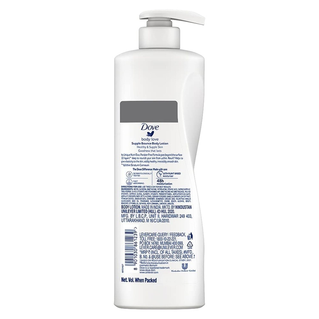 Dove Body Love Lotion Supple Bounce 400ml Image