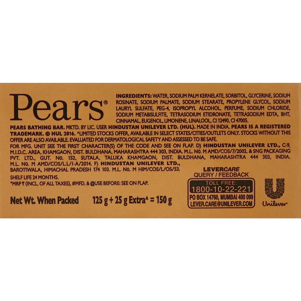Pears P&G Plants Oil Soap Bar 125G*5PC Image