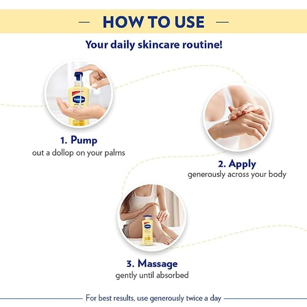 Vaseline Deep Moisture Body Lotion 400ml + Ponds Acne Clear Facewash 50ml (Combo Pack) Image