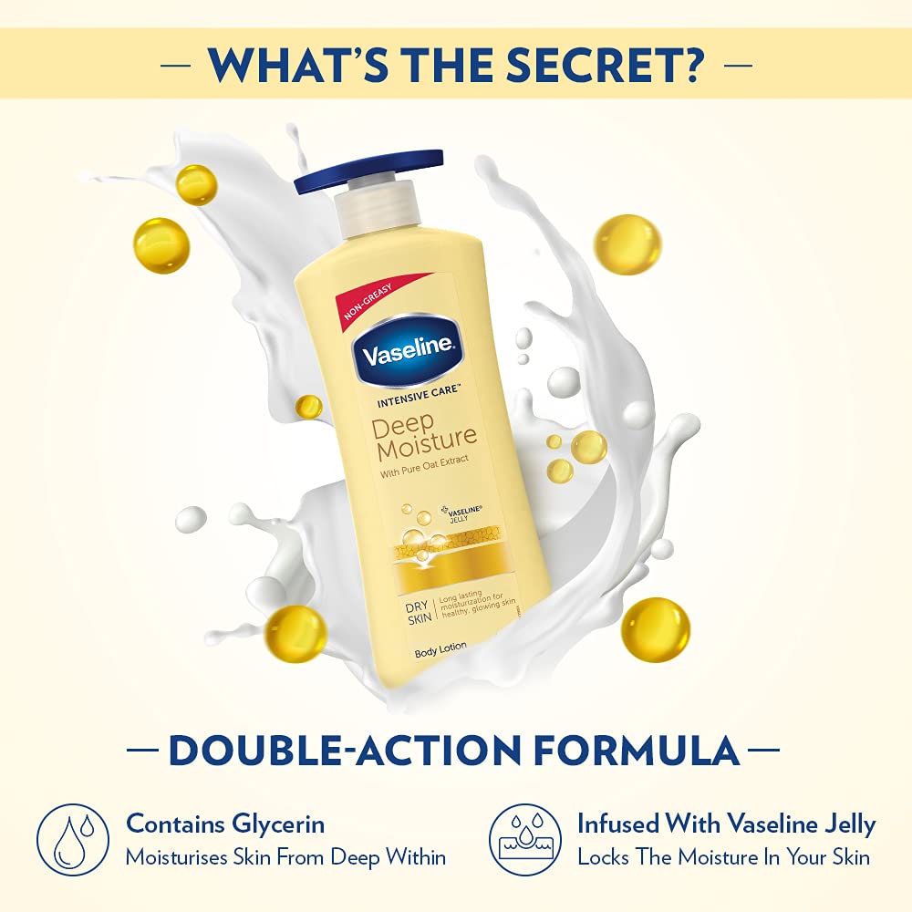 Vaseline Deep Moisture Body Lotion 400ml + Ponds Acne Clear Facewash 50ml (Combo Pack) Image