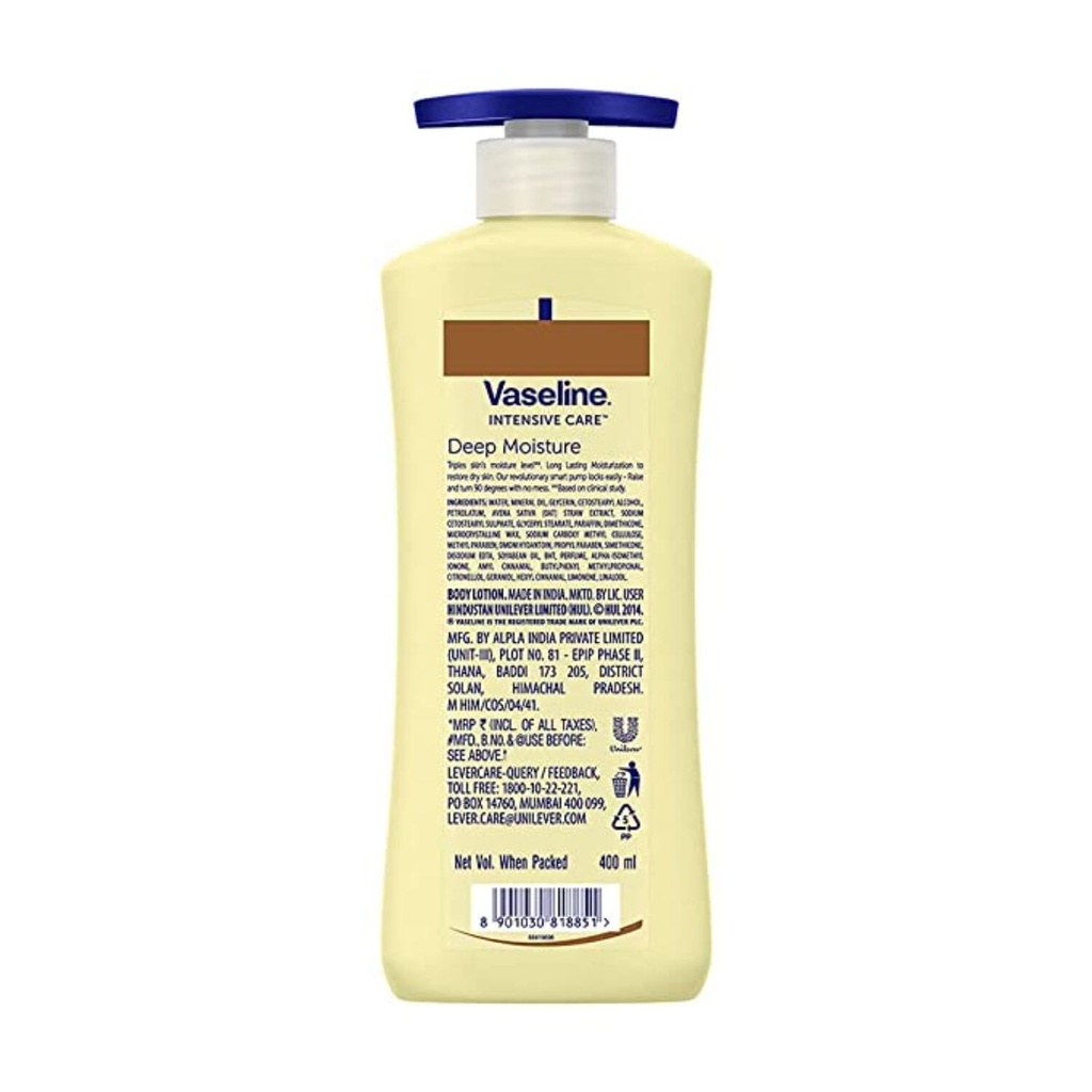 Vaseline Deep Moisture Body Lotion 400ml + Ponds Acne Clear Facewash 50ml (Combo Pack) Image