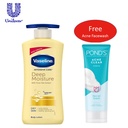 Vaseline Deep Moisture Body Lotion 400ml + Ponds Acne Clear Facewash 50ml (Combo Pack) Image