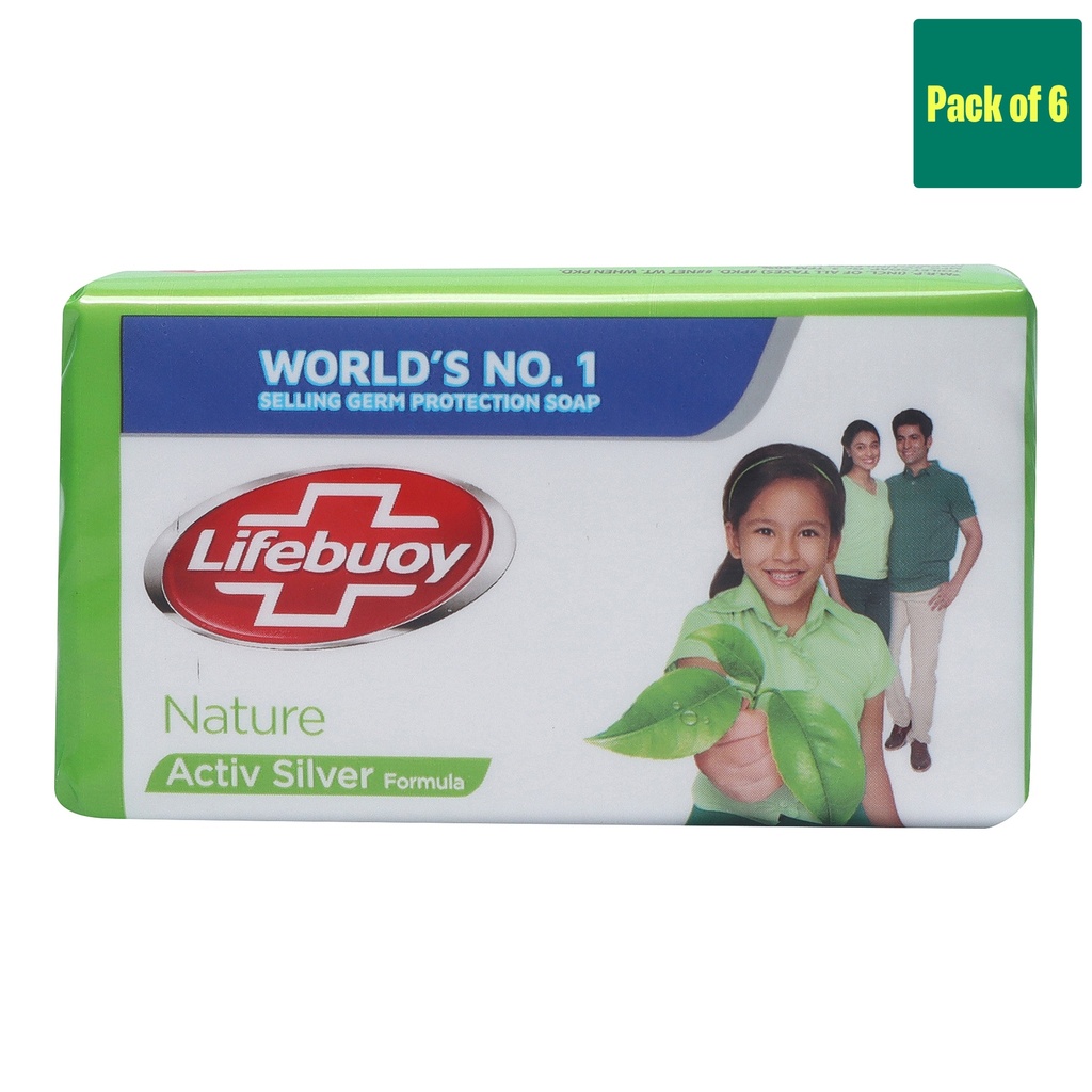 Lifebuoy Nature Bar Soap 100G-Pack of 6 Image