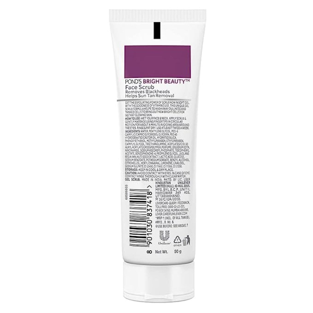 Ponds Bright Beauty Face Scrub 50 Gm Image