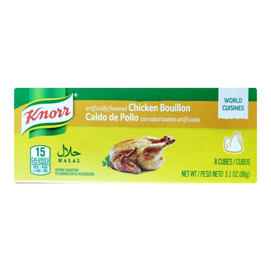 Knorr Chicken Bouillon Artificially Flavoured 8'S 88 Gm Image