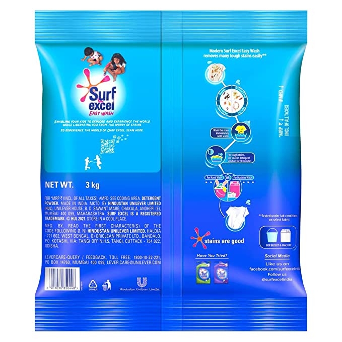 Surf Excel Easy Wash Powder 3Kg Image