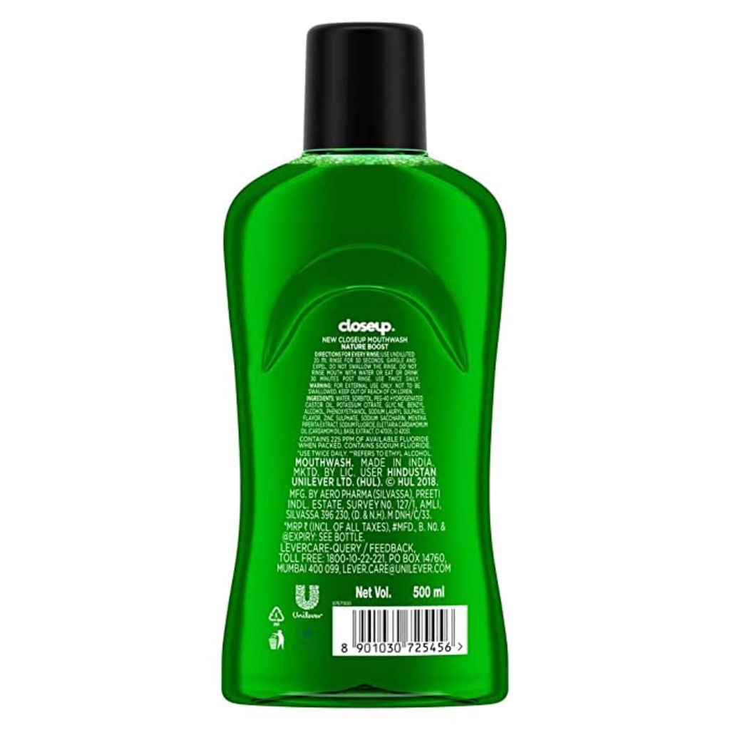 Closeup Natural Boost Mouthwash 500ML Image