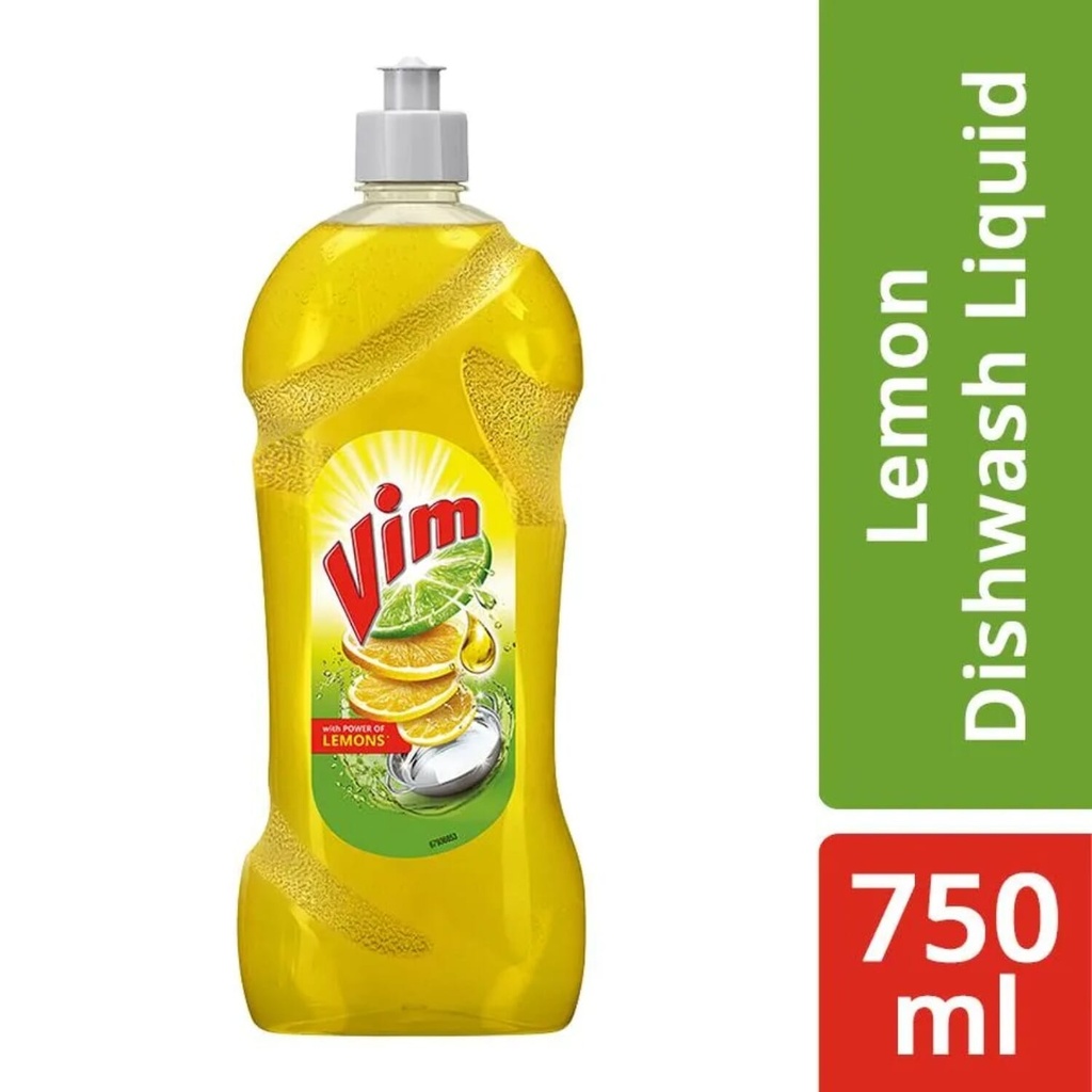 Vim Dishwash Liquid Gel Lemon 750 ml Bottle Image