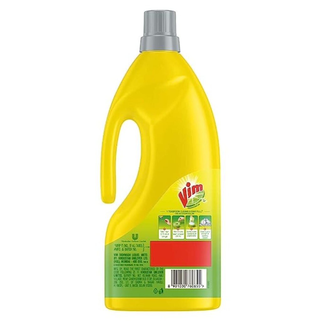 Vim Dishwash Liquid Gel Lemon 1.8l Can Image