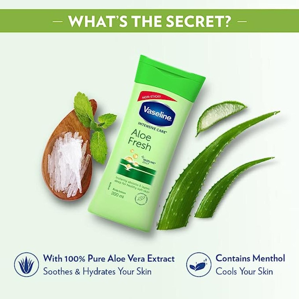 Vaseline Intensive Care Aloe Fresh Body Lotion 200ML Image