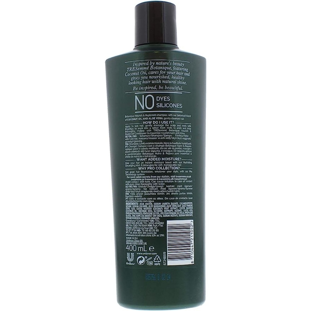 Tresemme Botanique Nourish & Replenish Shampoo, 400ml Image