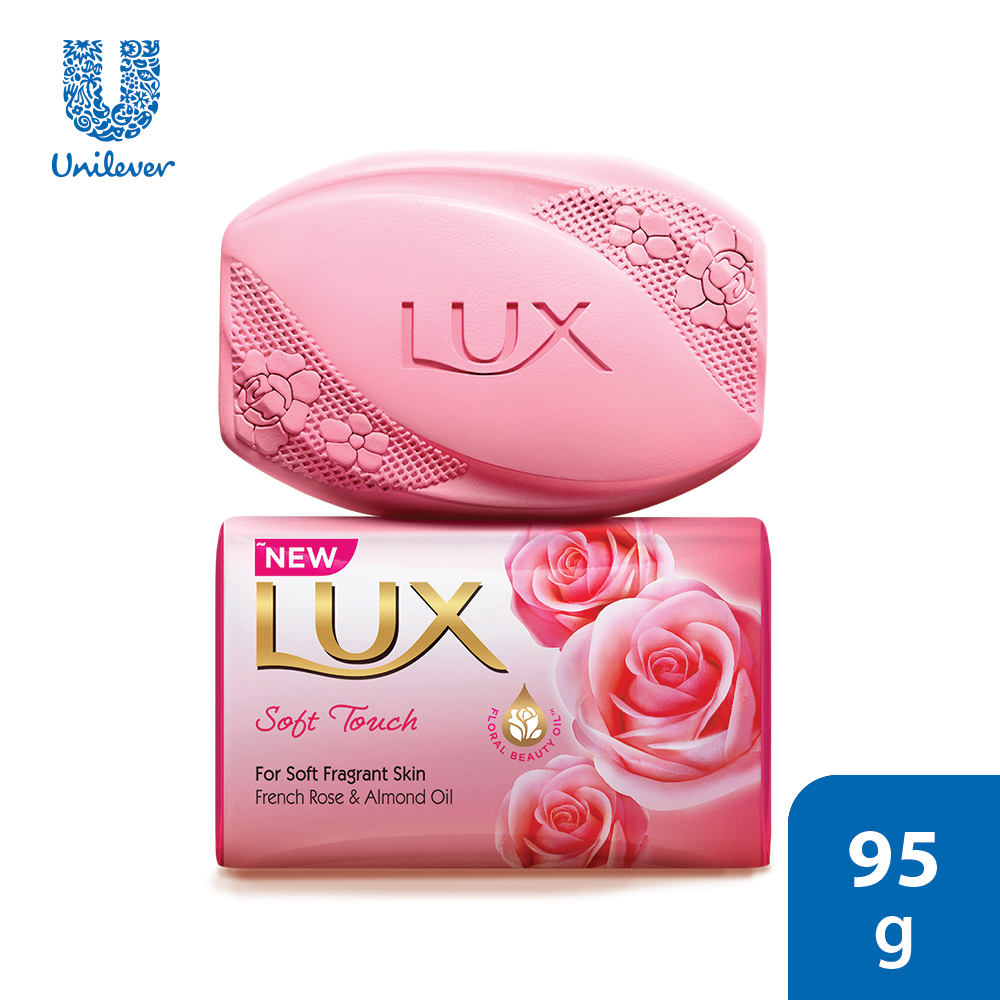 Lux Soft Touch French Rose & Almond oil Soap Bar, 100g Image