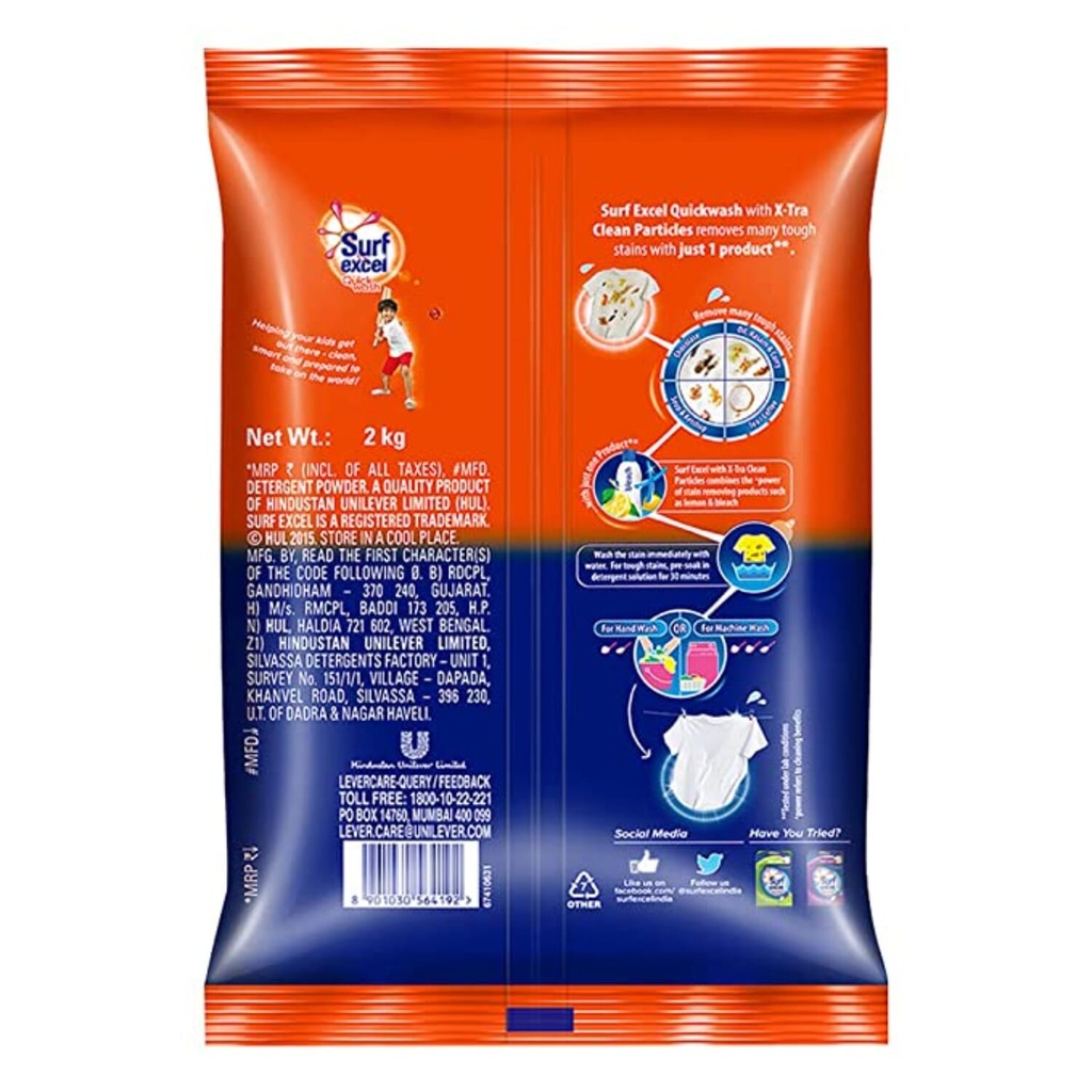 Surf Excel Quick Wash Detergent 2KG Image