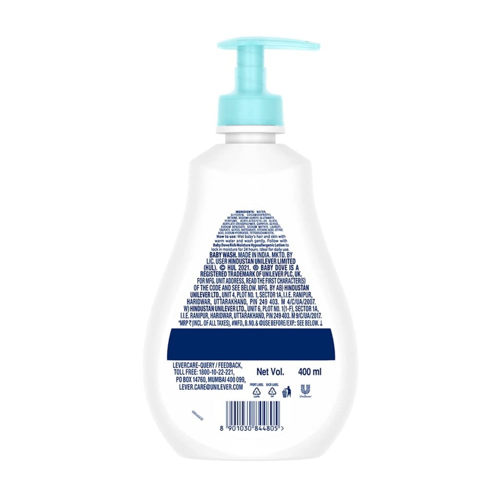 Baby Dove Rich Moisture Body Wash 400ML Image