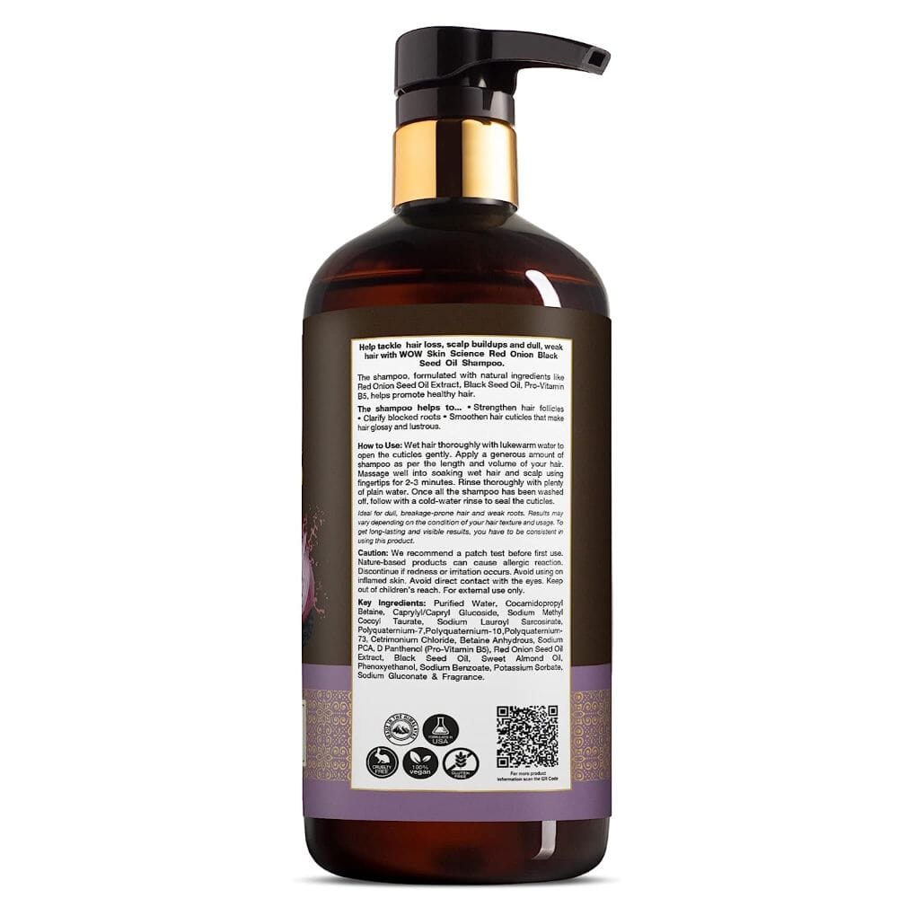 WOW Skin Science Onion and Black Seed Shampoo - 500ml Image