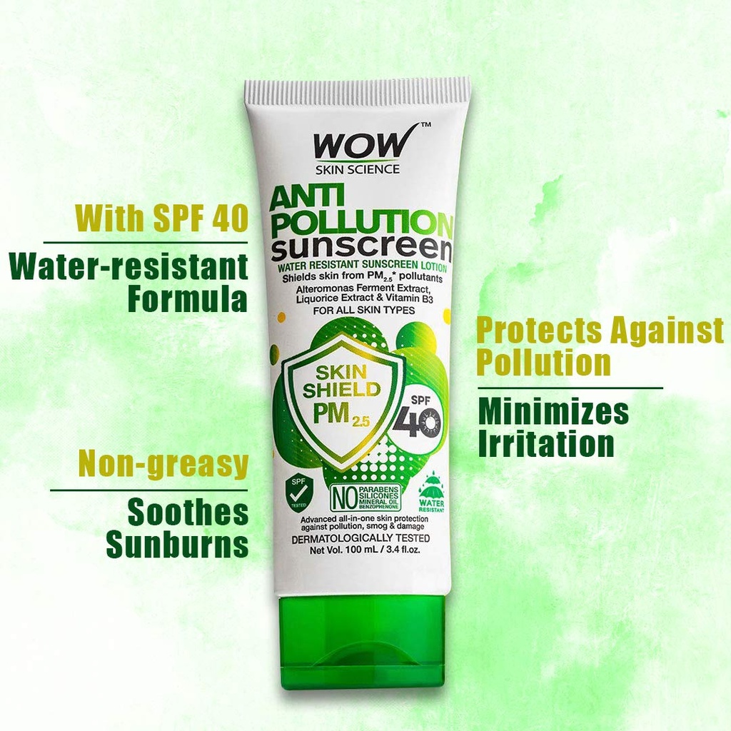 WOW Skin Science Anti Pollution Sunscreen SPF 40-100ml Image