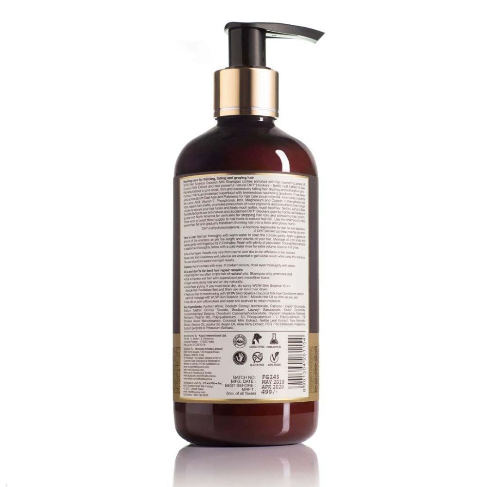 WOW Skin Science Coconut Milk Shampoo & Hair Conditioner Kit(300+300)ml Image
