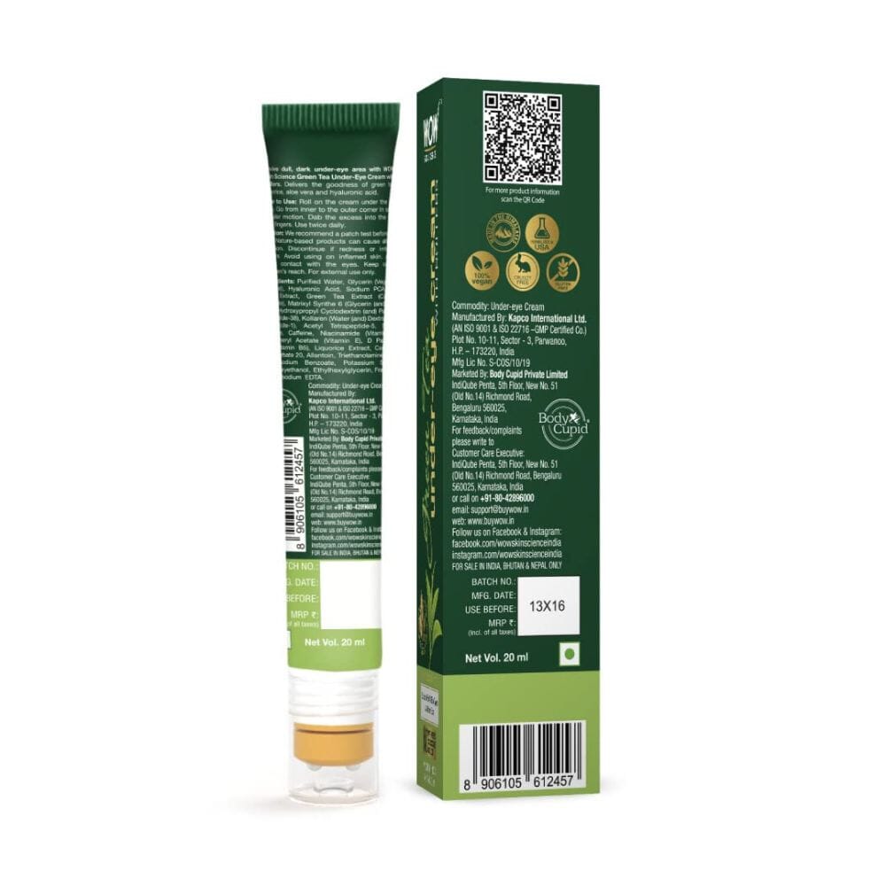 WOW Skin Science Green Tea Under Eye Roll on Cream 20ml Image