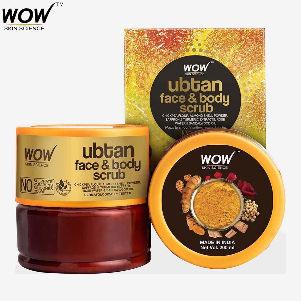 WOW Skin Science Ubtan Face and Body Scrub 200ml Image