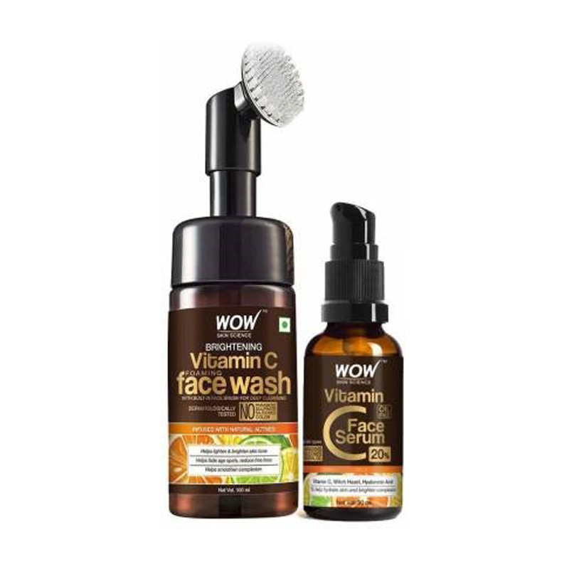 WOW Vitamin C Face Combo Kit (Facewash 150ml + Vitamin C Serum 30ml) Image
