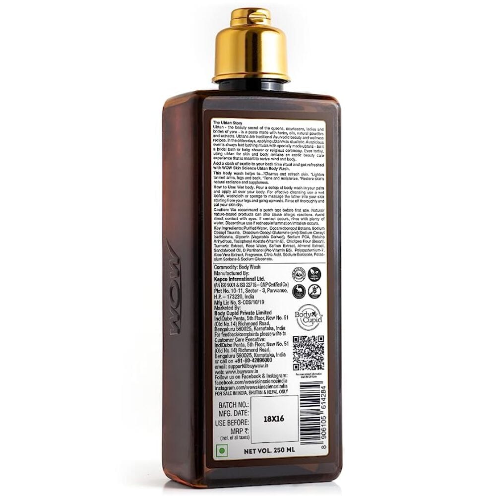 WOW Skin Science Ubtan Body Wash - (250 ml) Image