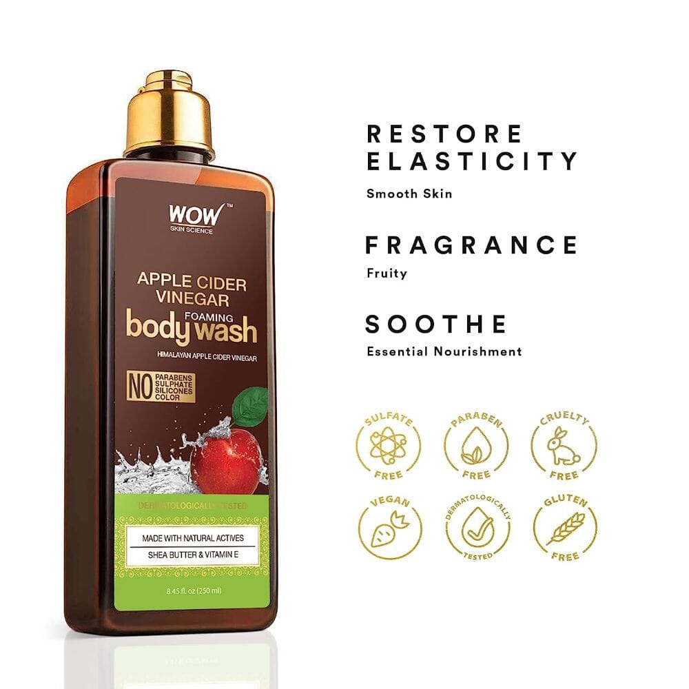 WOW Skin Science Apple Cider Vinegar Foaming Body Wash - 250ml Image