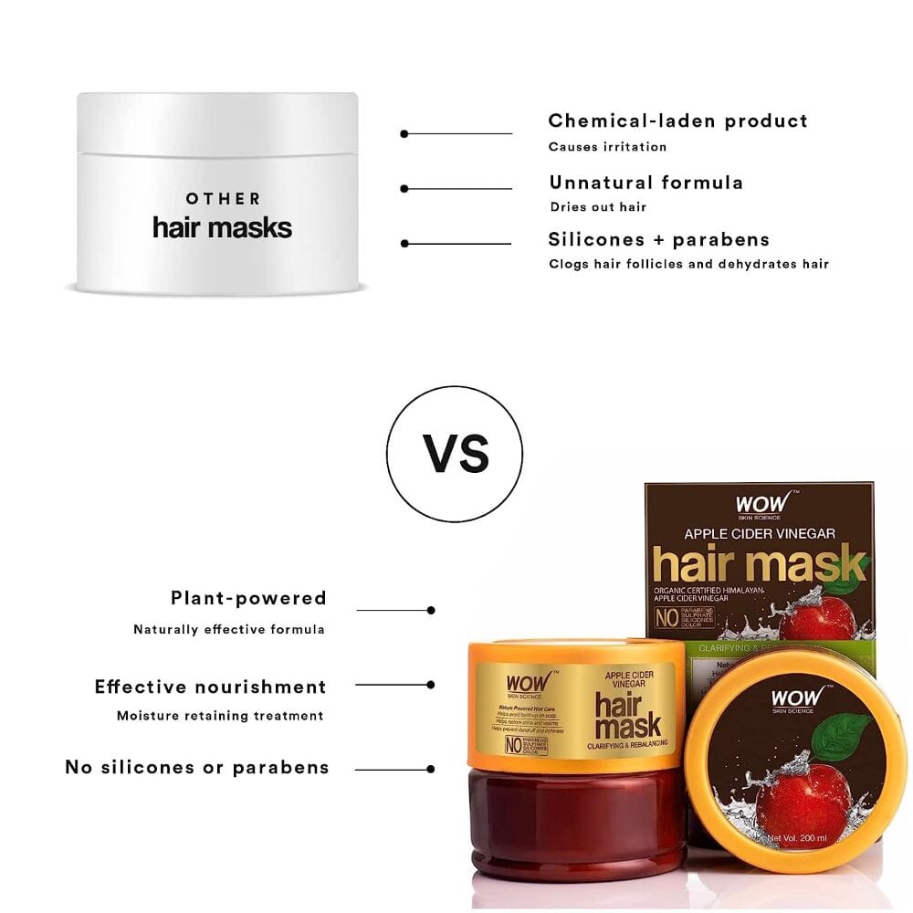 WOW Skin Science Apple Cider Vinegar Hair Mask - (200 ml) Image